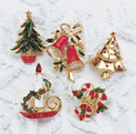 20749 5-Piece Christmas Pin