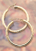 #23018 14K Gold Hoop Earrings