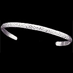 23963 Sterling Silver Designed Cuff Bracelet