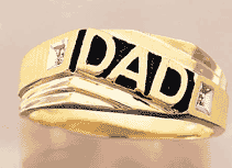 #25342 10K Gold "Dad" Diamond Ring
