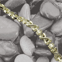 #30501 14K Gold "X" Link Bracelet