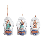 31373 Christmas Ornament Bears Mini Snow Globes