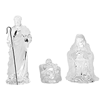 31531 3-Piece Acrylic Frosted Sculpture - Nativity